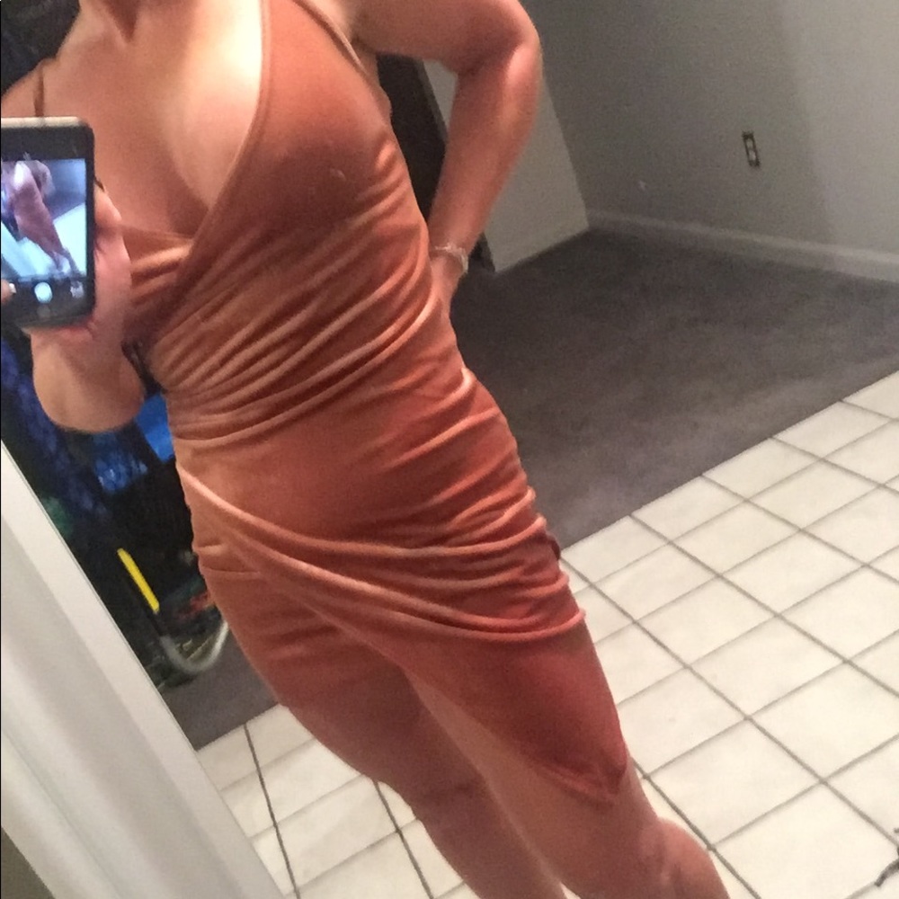 Rust color dress by Forever 21.  New Years Eve